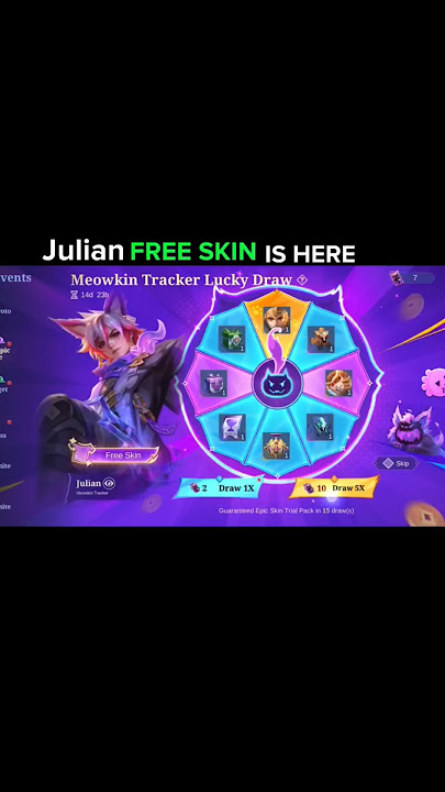 JULIAN FREE SKIN FATCAT IS HERE!! 😱🔥 #mobilelegends #mlbbheroes #fypageシ #fyp