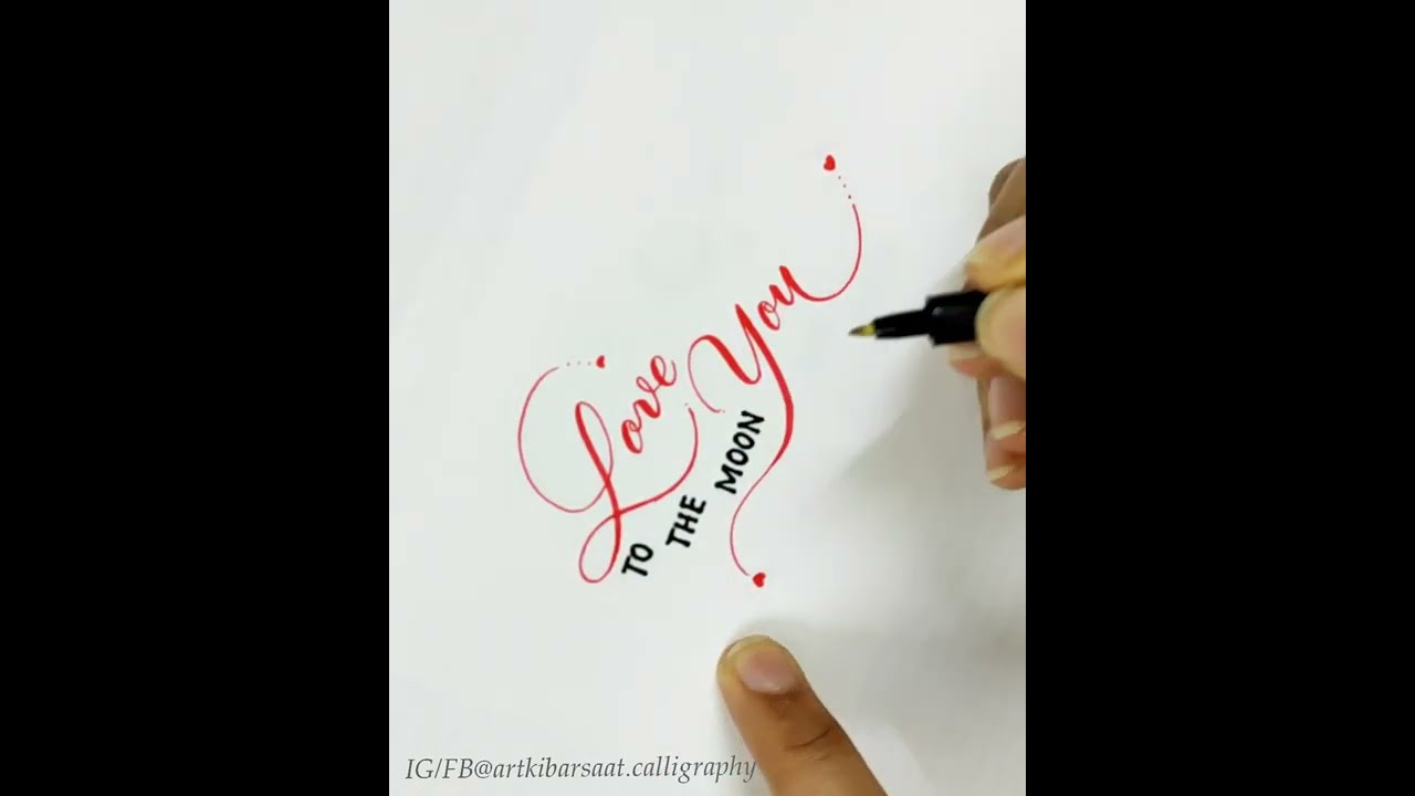 Love You| Calligraphy by Art Ki Barsaat
