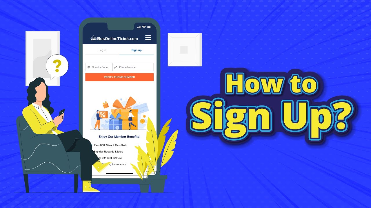 How to Sign Up with BusOnlineTicket 🤳🏻✨