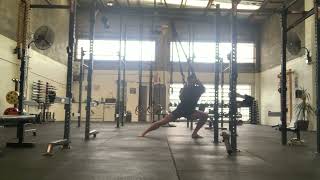 Suspension Step Out Lateral Lunge demonstration