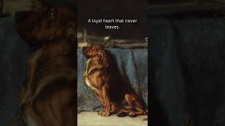 Forever loyal in life and death #art #history #painting #dog