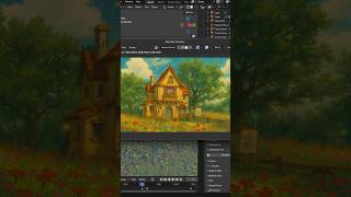 FREE Ghibli Render Add-on in Blender! 💐#shorts #blender #animation #ghibli  #3d