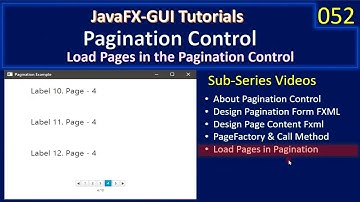 Pagination Control | Part 5 - Load Pages | JavaFx GUI Tutorial #52