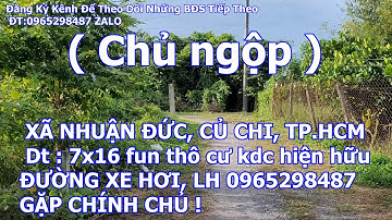 Nhà đất củ chi | giá rẻ | giới thiệu | Chủ ngộp cần bán lô đất 2 mặt tiền xã nhuận Đức !