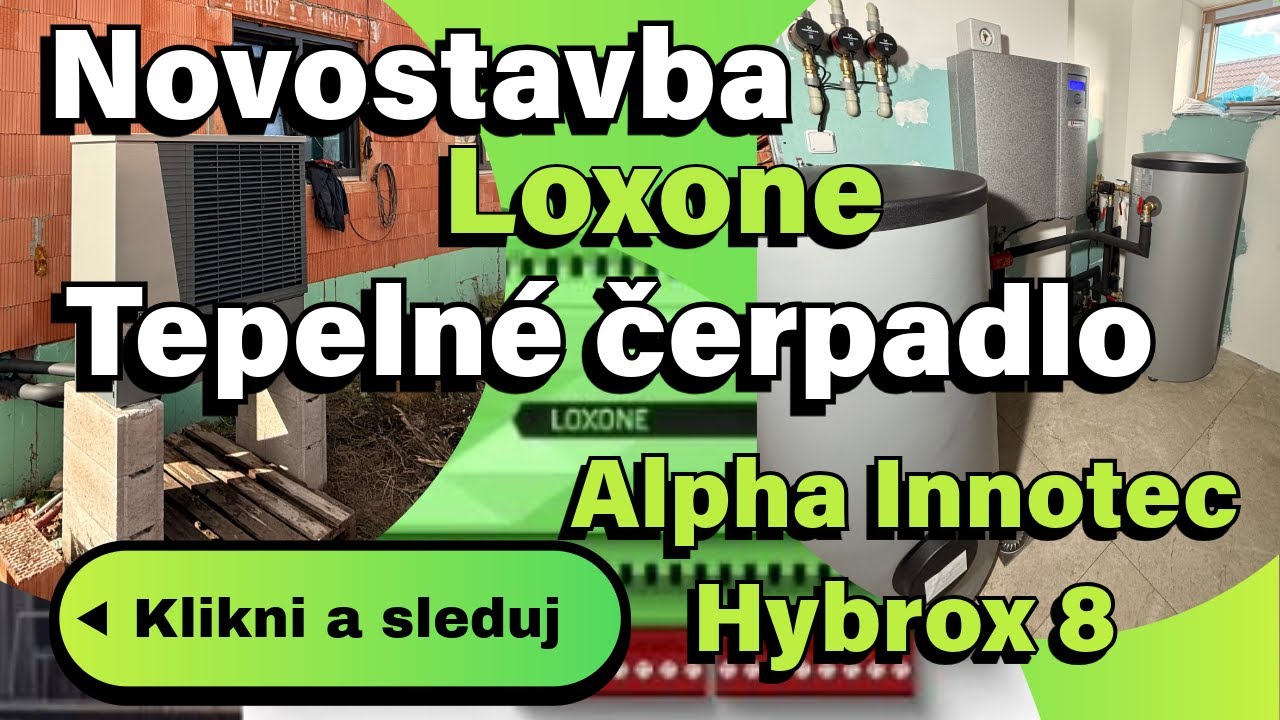 Ukázka instalace tepelného čerpadla Alpha Innotec Hybrox 8 v novostavbě rodinného domu.