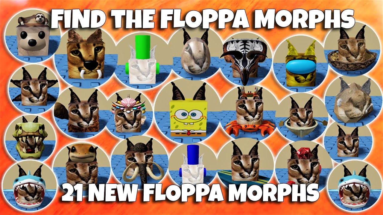 Roblox Find the floppa morphs snow map 21 floppas 