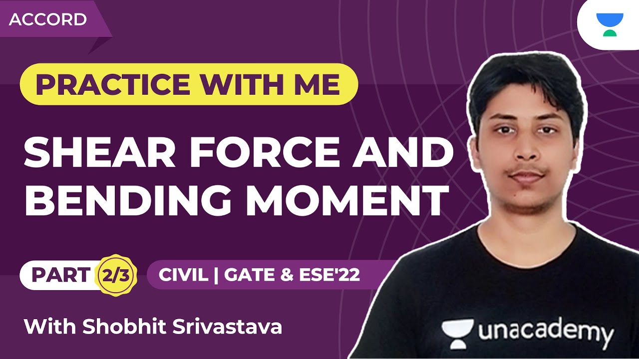Shear force and Bending moment 2/3 Practice With Me GATE ESE
