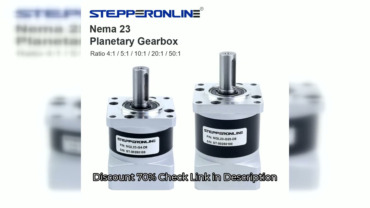STEPPERONLINE Nema 23 Planetary Gearbox Motor Speed Reducer MGL Series Ratio 4 5 10 20 50 for 8mm Sh