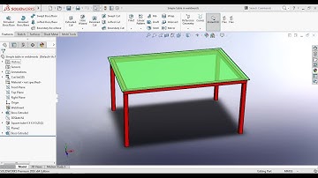 SolidWorks Tutorial - How to Make Simple table by solidworks weldments tool