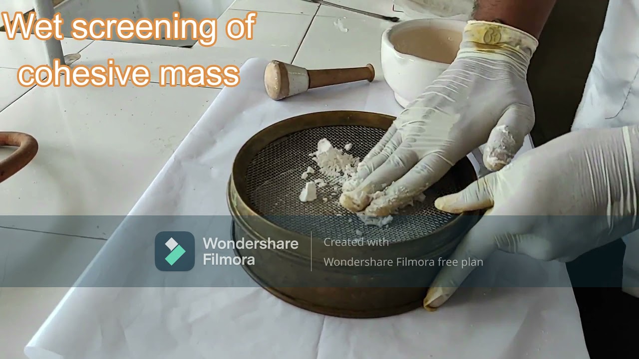 Industrial pharmacy- Preparation of Paracetamol tablets- Part 1-Granules ready for lubrication