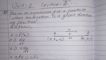 Accleration is given as function of Position | Applied Mechanics (Dynamics) | Prashant YT | CTEVT |