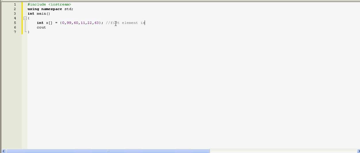 Arrays - C++ example - YouTube