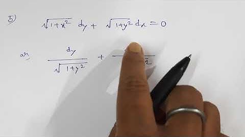 Class 12 Differential Equation 1st Order 1st Degree | PART -2( SOLUTIONS )CALCULUS | CBSE  ISC HS UP