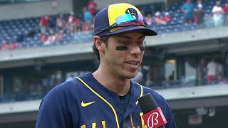 Yelich on Brewers staff: 'The only reason we're in this position is because of pitching'