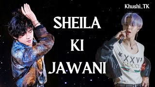 Sheila Ki Jawani~Vmin Hindi Song Mix FMV [VMin being a sassy duo] Resimi