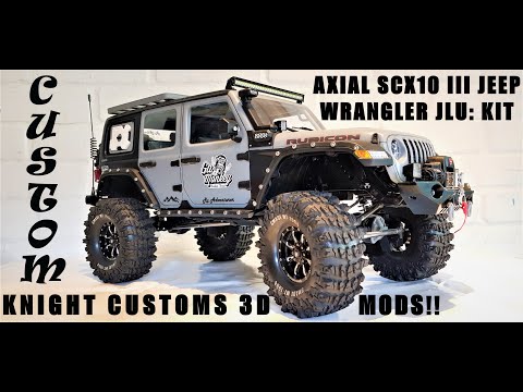 AXIAL SCX10 III Jeep Wrangler JL Rubicon CUSTOM BODY BUILT & PAINTED + 3D Printed Mods & Accessories