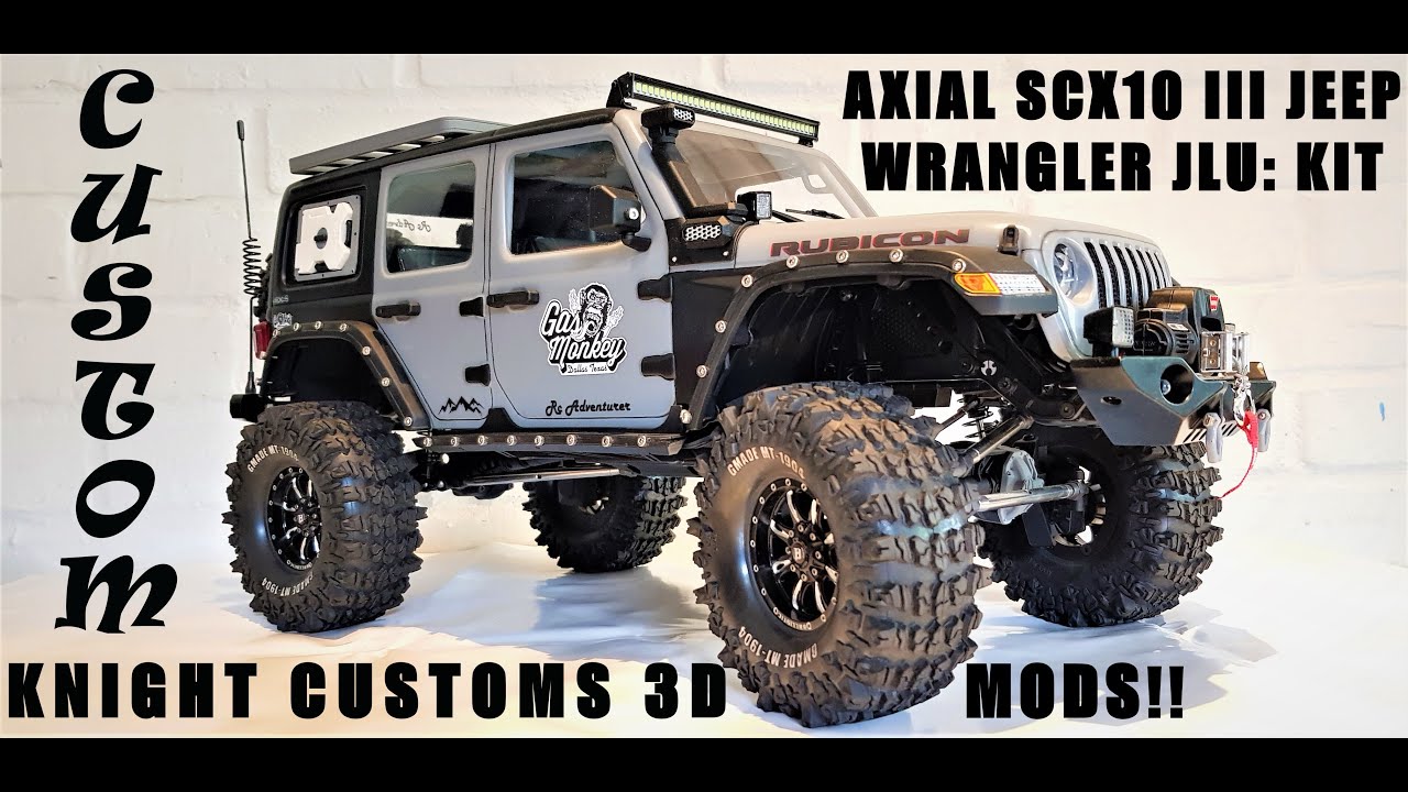 AXIAL SCX10 III Jeep Wrangler JL Rubicon CUSTOM BODY BUILT & PAINTED + 3D  Printed Mods & Accessories - YouTube