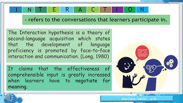 My Report on Input, Interaction, and Output iN SLA