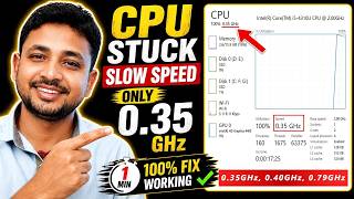 How to FIX Laptop CPU Stuck at 0.35GHz &amp; 0.79GHz Problem Fix | 😱 PC Slow? Abhi Theek Karo. #video