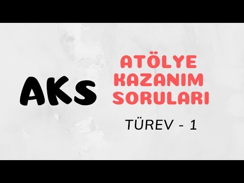 Atölye Kazanım Soruları (+PDF) | TÜREV - 1