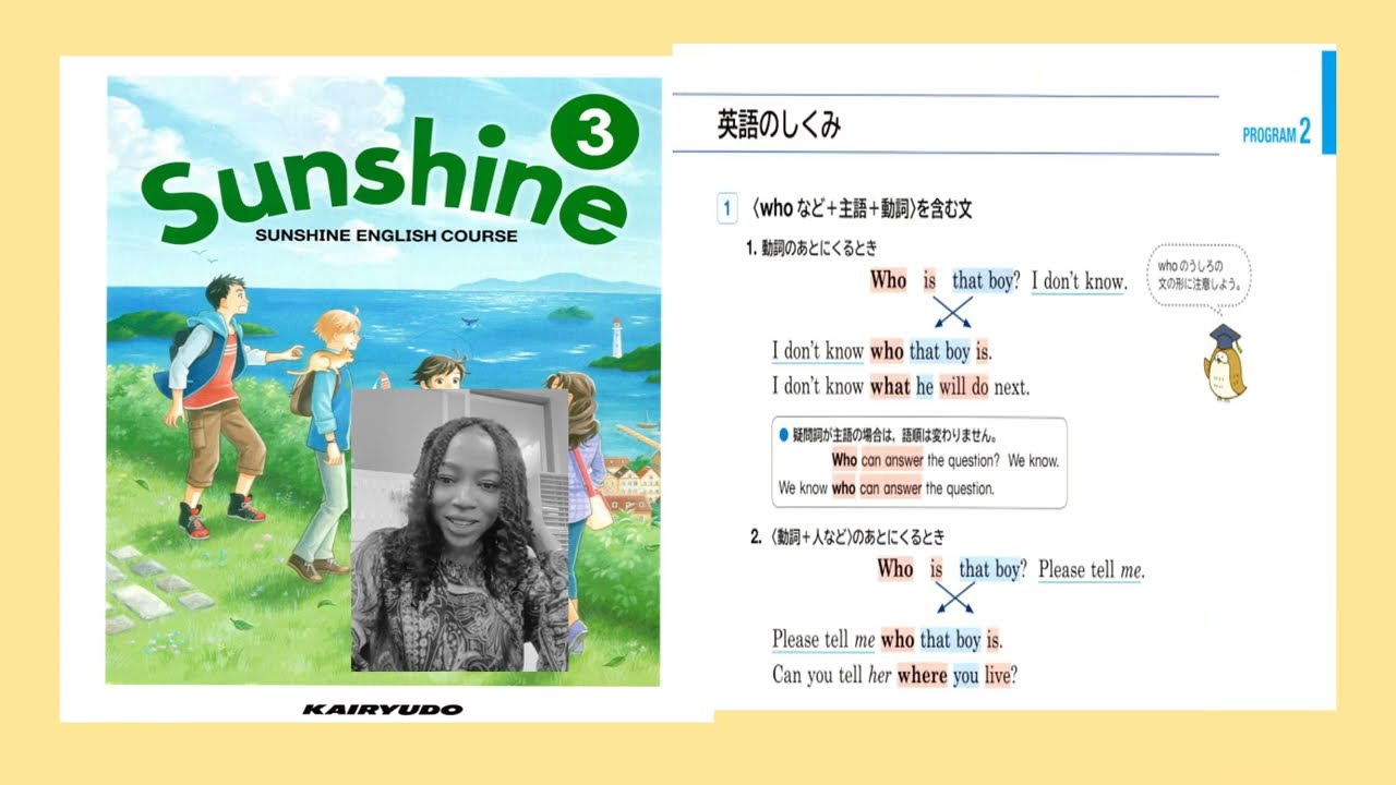 Sunshine 3 Page 27 | Interrogative Pronouns| Japanese Students| Direct/indirect Questions