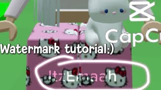 How to add watermark in capcut