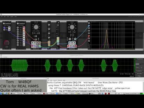 QRQ CW "midi keyed" CPO built using 7 FREE Cardinal Euro-Rack Modules