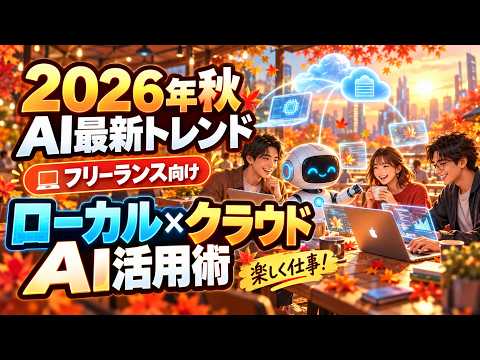 2026年秋 AI最新トレンド フリーランス向け『ローカルxクラウド AI活用術』楽しく仕事