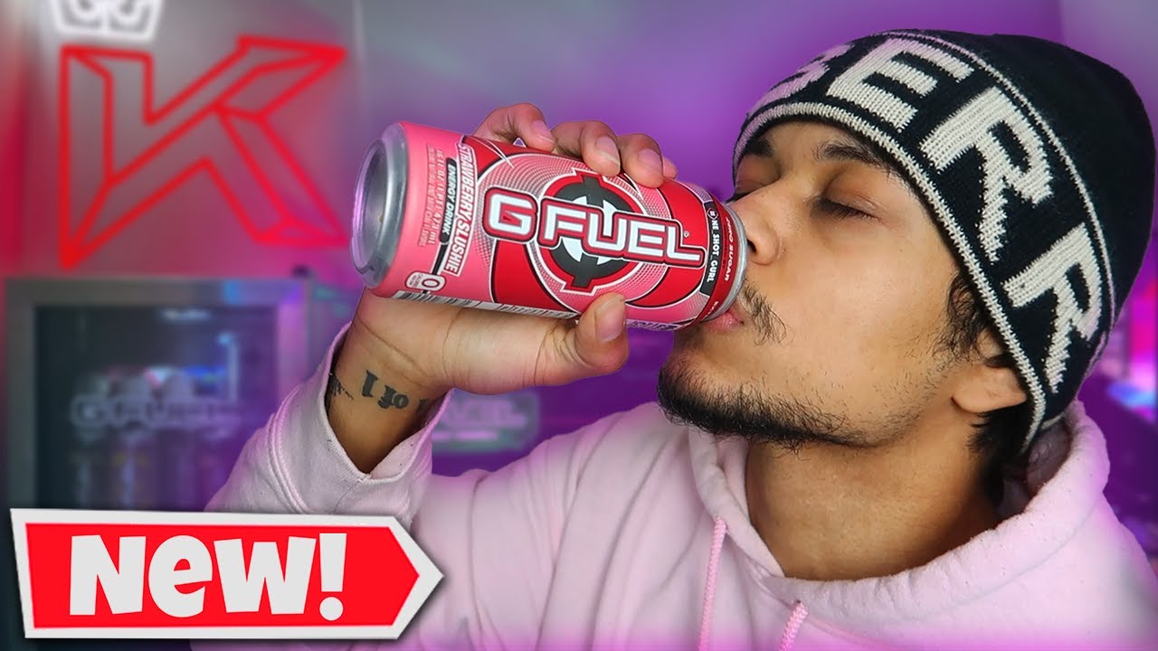 NEW STRAWBERRY SLUSHIE GFUEL CAN REVIEW! ( ONE SHOT GURL GFUEL CAN )