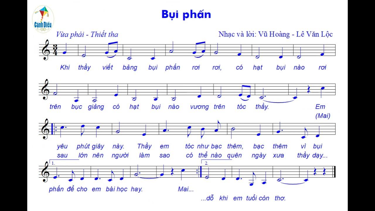 Nhạc Đệm Bài Hát Bụi Phấn (Chủ Đề 3– Sgk Âm Nhạc 6 Cánh Diều). Made By Đỗ  Thanh Hiên & Vũ Ngọc Tuyên - Youtube
