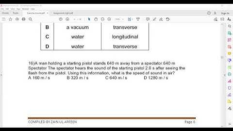 Cambridge IGCSE Physics Exercise sound discussion