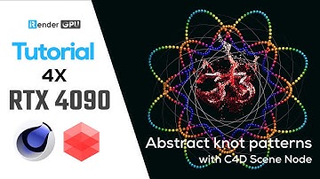Abstract Knot Patterns with Scene Node (Cinema 4D) | iRender Cloud Rendering