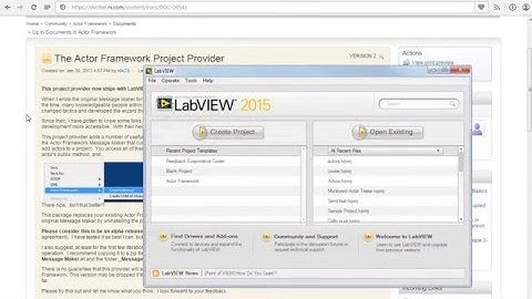 LabVIEW actors: part 2, the actor framework project provider and nested actors