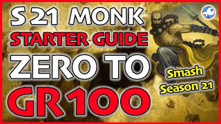 Diablo 3 Season 21 Monk Starter Guide Level 1 to GR100 Sunwuko Tempest Rush (Trial of Tempests)