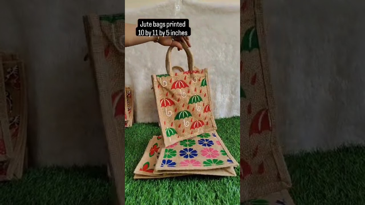 Natural.jute bags 10 by 11 inch 70 rs fix rate Moq 10 PC's shipping cost extra