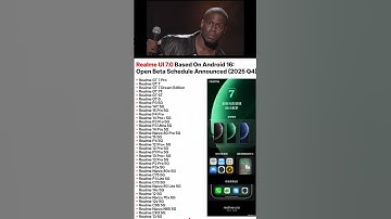 Realme UI 7.0 Based on Android 16 : open beta schedule announced.(2025 Q4 ) . #reakme #androidupdate