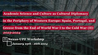 Welcome and presentation of the workshop and Opening Lecture