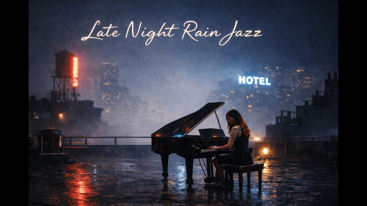 Late Night Rain Jazz  Romantic Sax & Piano for Calm & Focus.#RainyNightJazz#LateNightJazz#SmoothJazz