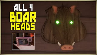 Where To Find All 4 Boar Heads In Hello Neighbor 2 | How To Open The Microwave | Map Piece Puzzle screenshot 1