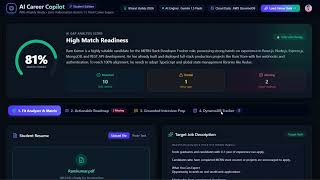 AI Career Copilot | AI-Powered Resume and Job Matching | AWS First Commit Hackathon 2026