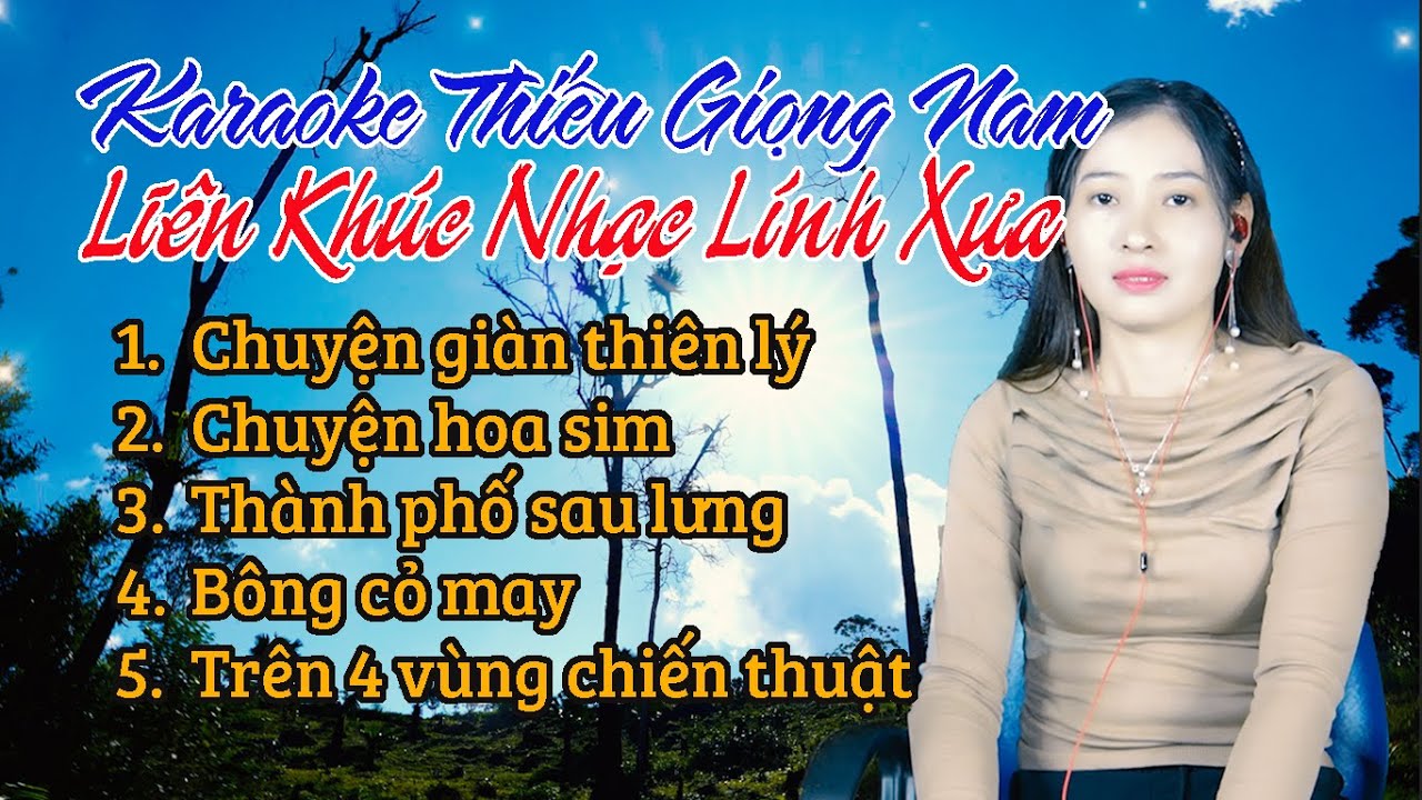 Liên Khúc Nhạc Lính Xưa ✔ Karaoke Thiếu Giọng Nam ► Song Ca Với Ngọc Lan ❖ Thiết TV