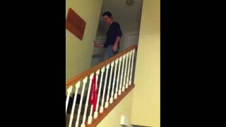 jordan falls down stairs