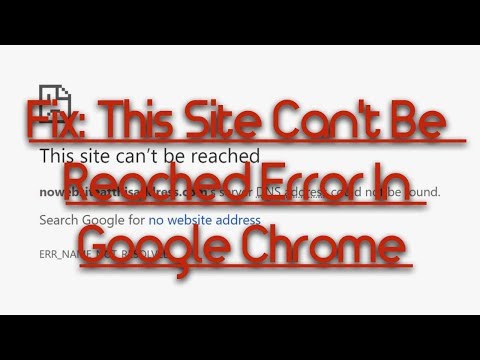 Solved: "This site can't be reached" error