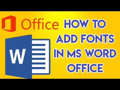 HOW TO ADD /INSTALL NEW FONT IN MICROSOFT WORD OFFICE 2019 /MS WORD ...