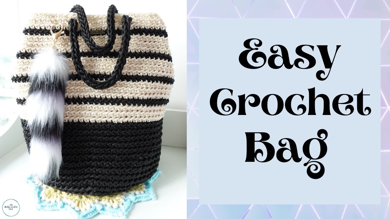 How to Crochet a Bag / Easy Crochet Bag / Crochet Bucket Bag - YouTube