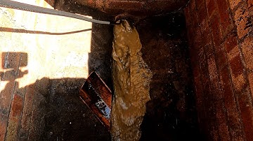 We run out of water on this blocked solid manhole