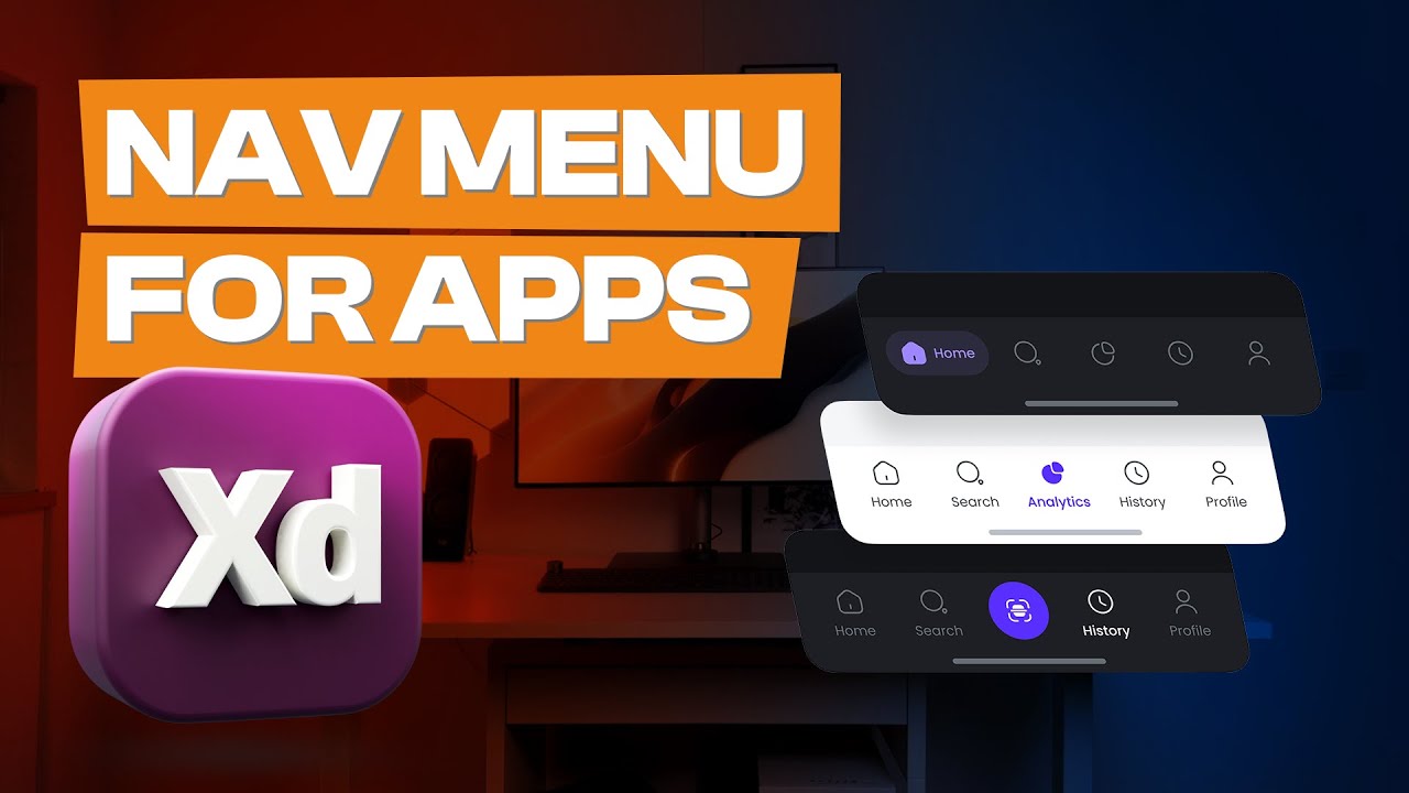 تعلم الأدوبي اكس دي - تصميم قائمة التنقل لتطبيقات الموبايل / Apps Nav menu