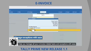 E Invoice In Tally Prime Release 1.1||TALLY PRIME||