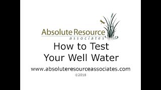 Well Water Testing - DIY Drinking Water Test Kit