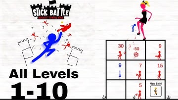 Stick Battle: Mighty Tower War - All Levels 1-10 Complete Walkthrough Gameplay Part 1